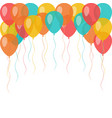 background with flying celebration balloons vector image