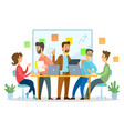 teamwork business meeting office workers vector image