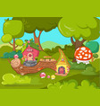 gnome garden concept banner cartoon style vector image