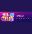 career change concept banner header vector image