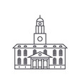 university building thin line icon concept vector image