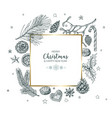 vintage christmas card vector image