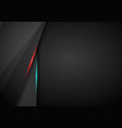 black background overlap dimension red and blue vector image