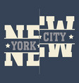 new york brooklyn sport wear typography emblem t vector image