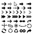 arrow icon big set flat arrows collection vector image