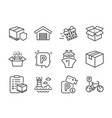 set transportation icons such as ship vector image