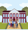 education university college cartoon vector image