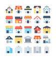 building colored icons 6 vector image