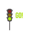 traffic light isolated icon green vector image