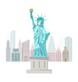 welcome to new york poster with statue of liberty vector image