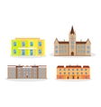 set of buildings kindergarten school college vector image