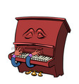 sad romantic emoji character emotion piano musical vector image