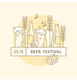 beer festival party menu linear elements vector image