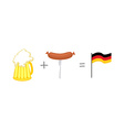 symbols of germany beer and sausages mathematical vector image