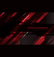 abstract technology cyber circuit red black vector image