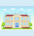 university facade building front view vector image