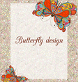 butterfly design card vector image