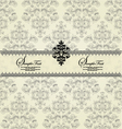 damask invitation floral card vector image