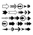 arrows set different isolated vector image