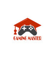 analog and graduation hat gaming master console vector image