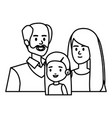 adults parents couple with little daughter vector image