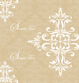 vintage damask invitation card vector image