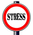 stress traffic sign vector image