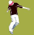 boy jumping vector image