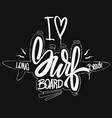 i love surfboard shirt print vector image