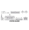 united states new york staten island line travel vector image