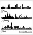 city in europe - bonn hamburg berlin detailed vector image