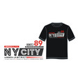 athletic ny city typography design vector image