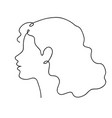 woman profile with long hair vector image