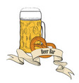 beer ware background in retro style mug vector image