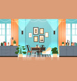 eastern traditional living room interior vector image