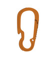 climbing carabiner clip cartoon vector image