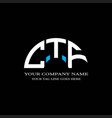 ctf letter logo creative design with graphic vector image