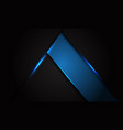 abstract blue label metallic on dark grey triangle vector image