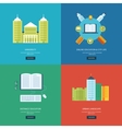 flat design modern icons set vector image