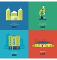 flat design modern icons set vector image