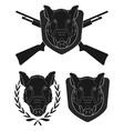 hunting trophy boar set vector image