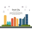 smart city design social media icon technology vector image