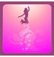 disco dancing girl vector image