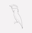 cockatoo icon line element vector image