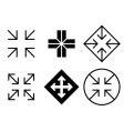 arrows and crosses set vector image