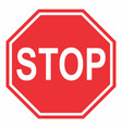 stop traffic sign vector image