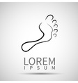 foot icon leg symbol human vector image