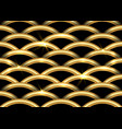 golden fish-scale pattern beautiful oriental tile vector image