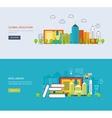 flat design modern icons set vector image