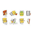 school time objects vector image